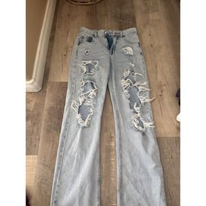 Aéropostale 90s Baggy High Rise Distressed Jeans - Size 4 / 28" Waist